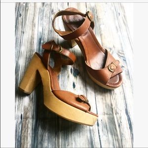 Madewell Leather Platform Sandals size 10